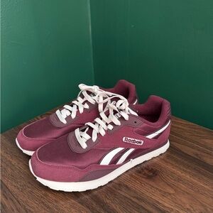 Reebok Maroon and White Sneakers
